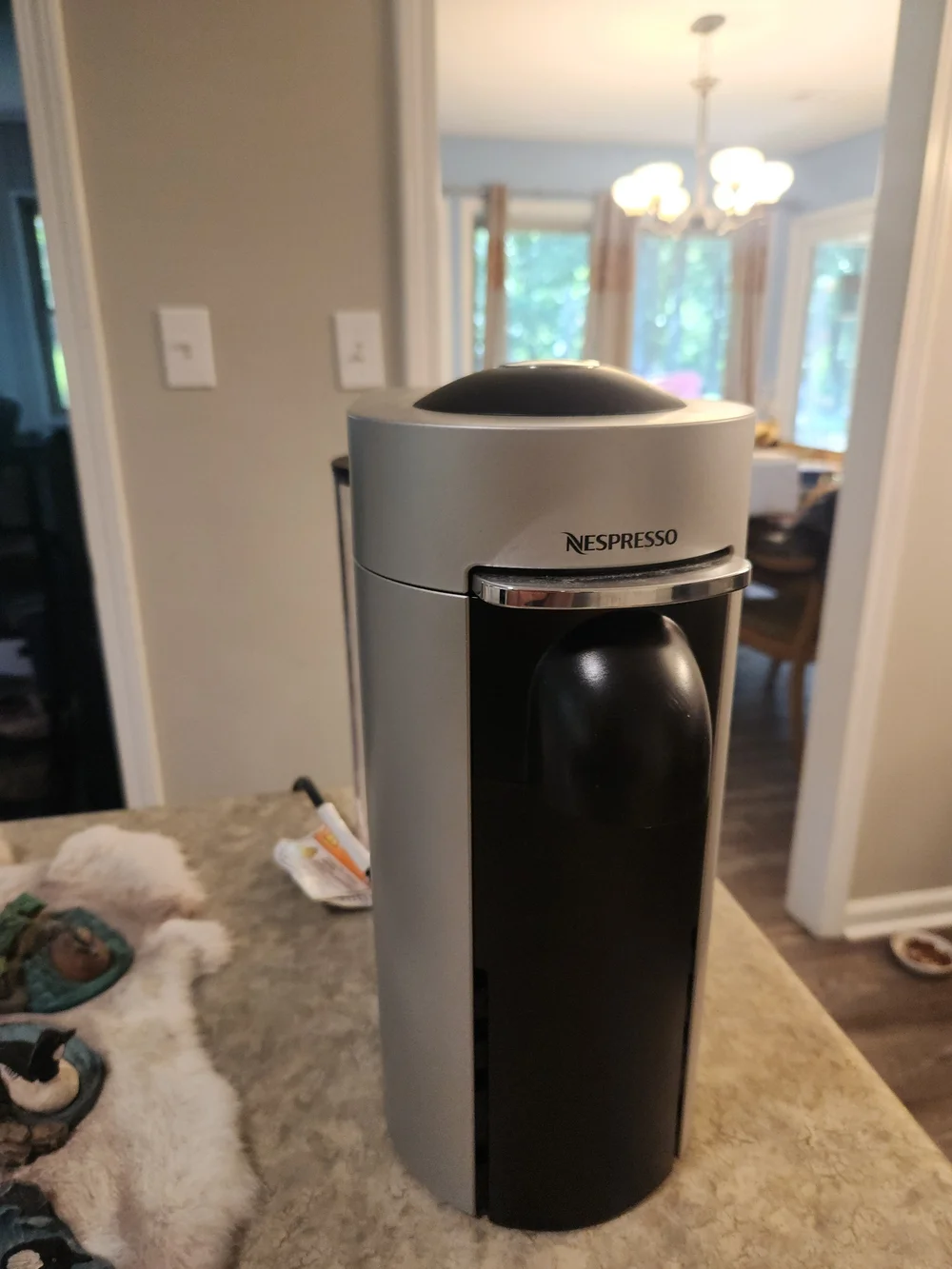 Nespresso Vertuo Plus Silver and Black Single-Serve Coffee Brewer